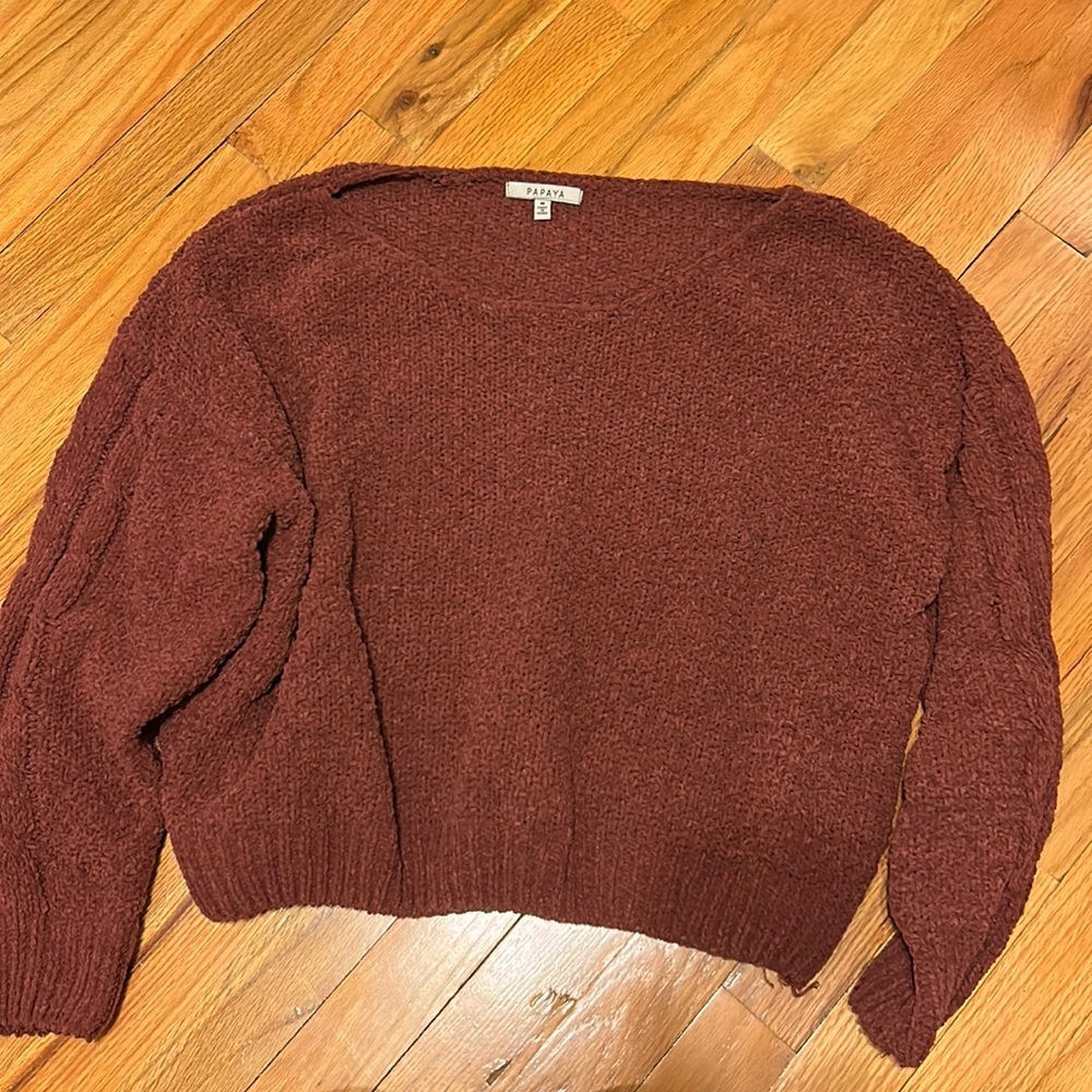 Papaya Maroon Sweater